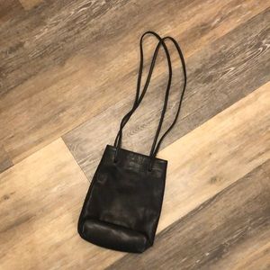 Nine West small, black, leather lite handbag